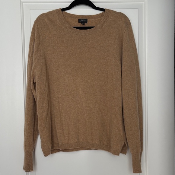 J. Crew Cashmere Camel Crewneck Sweater